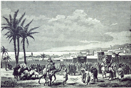 Arrivo a Suez di pellegrini mussulmani
